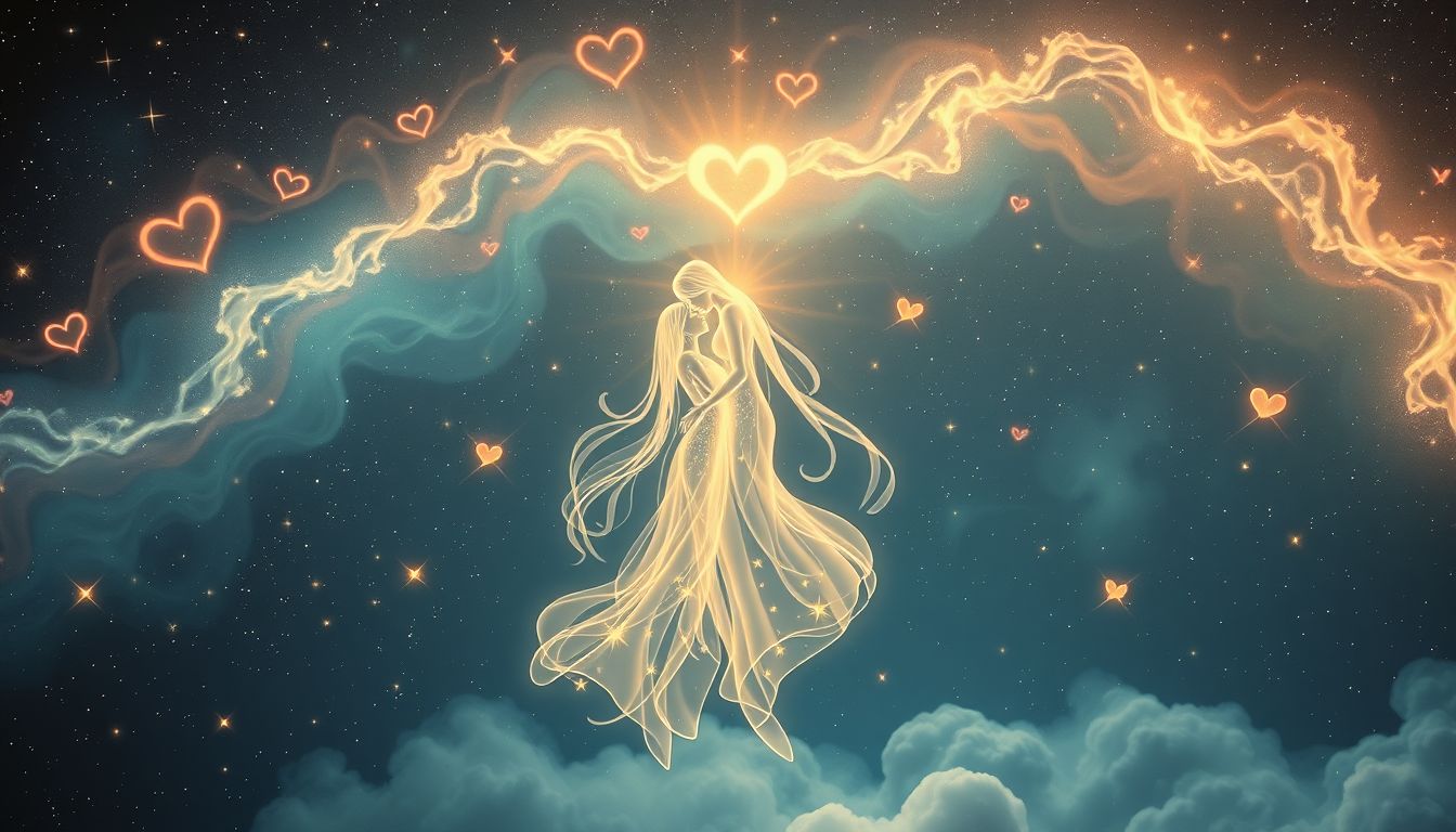 Amor im Himmel symbolisiert göttliche Liebe und spirituelle Erfüllung.