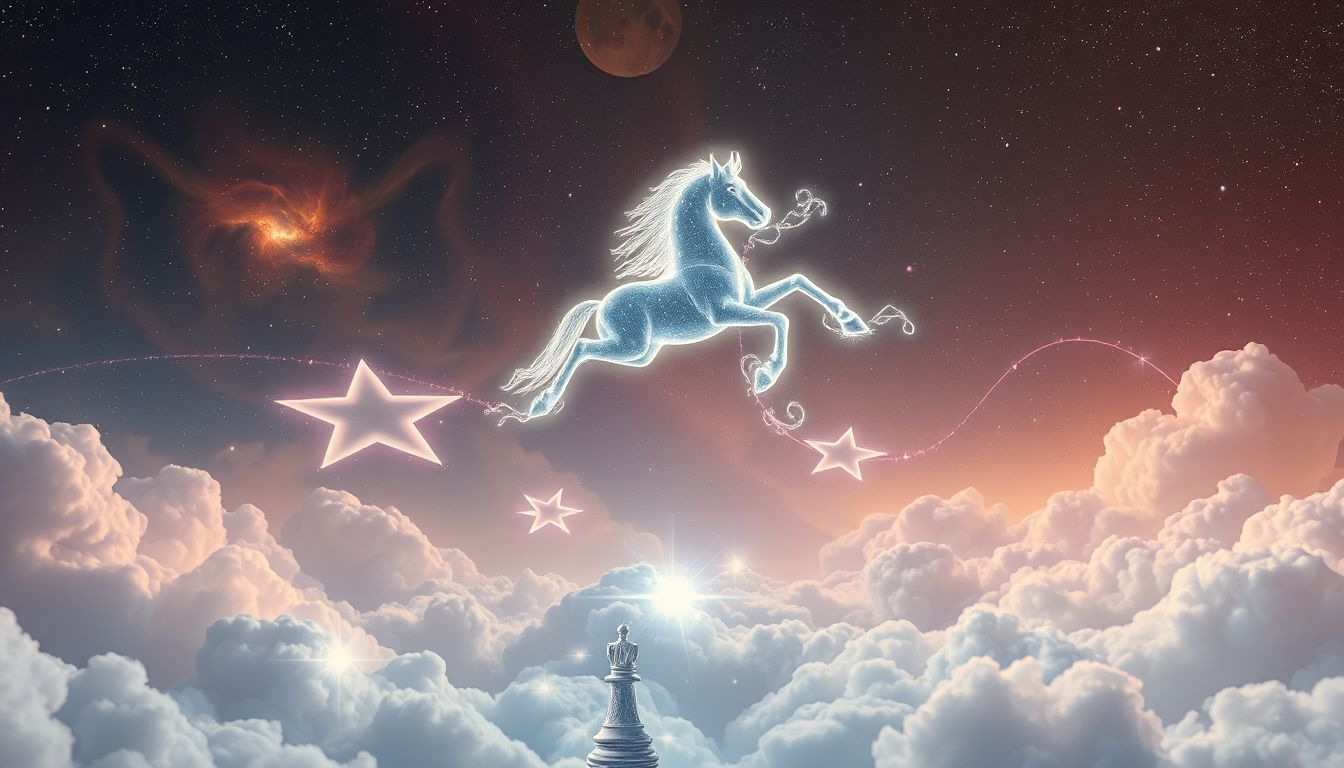 Der Rösselsprung symbolisiert unerwartete Wendungen und Überwindung.