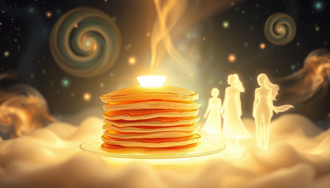 Eierkuchen mit Familie essen symbolisiert Harmonie und Geborgenheit im Traum.