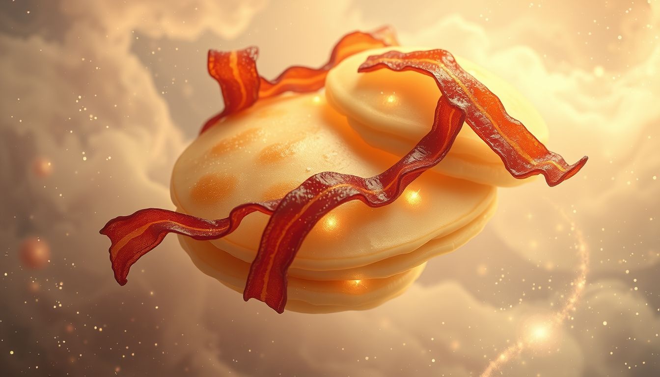 Eierkuchen mit Speck im Traum symbolisiert Genuss und Wohlstand.
