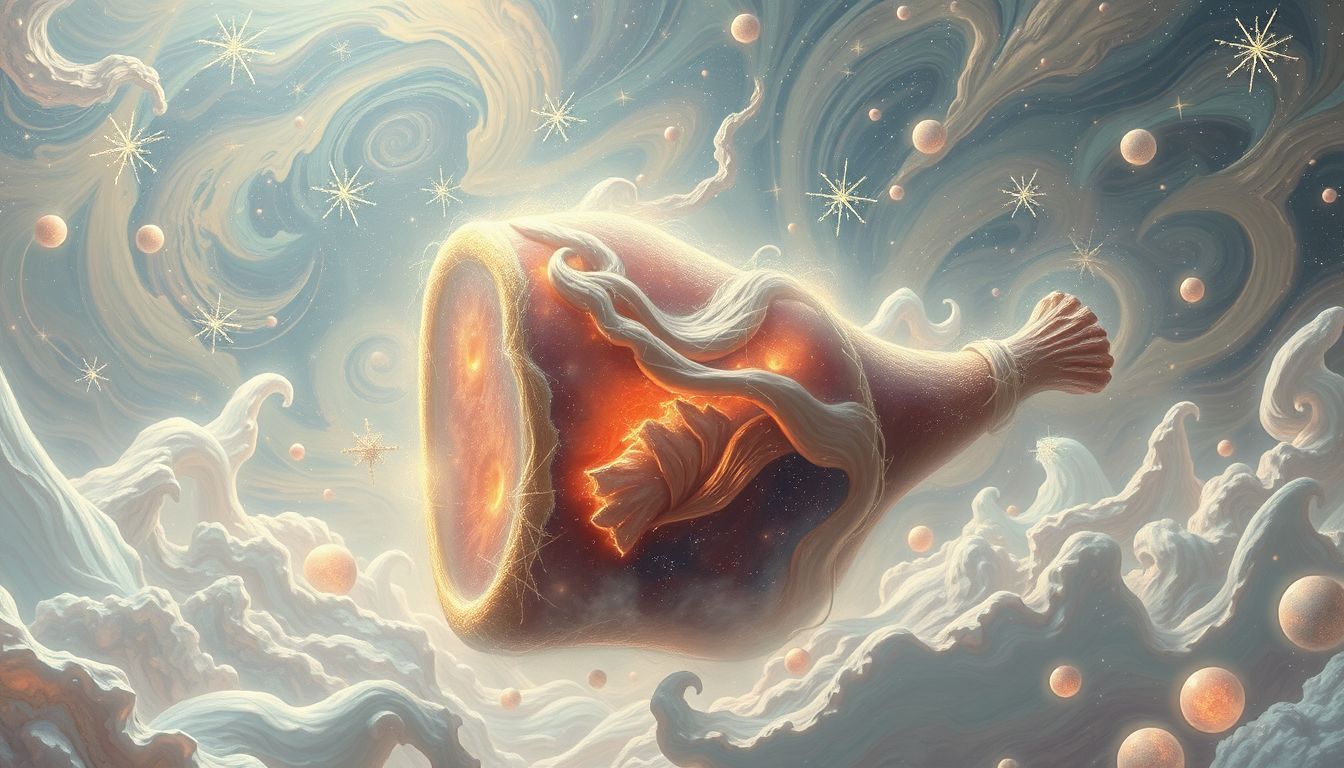 Ein riesiges Eisbein im Traum symbolisiert oft übermäßige Gier.