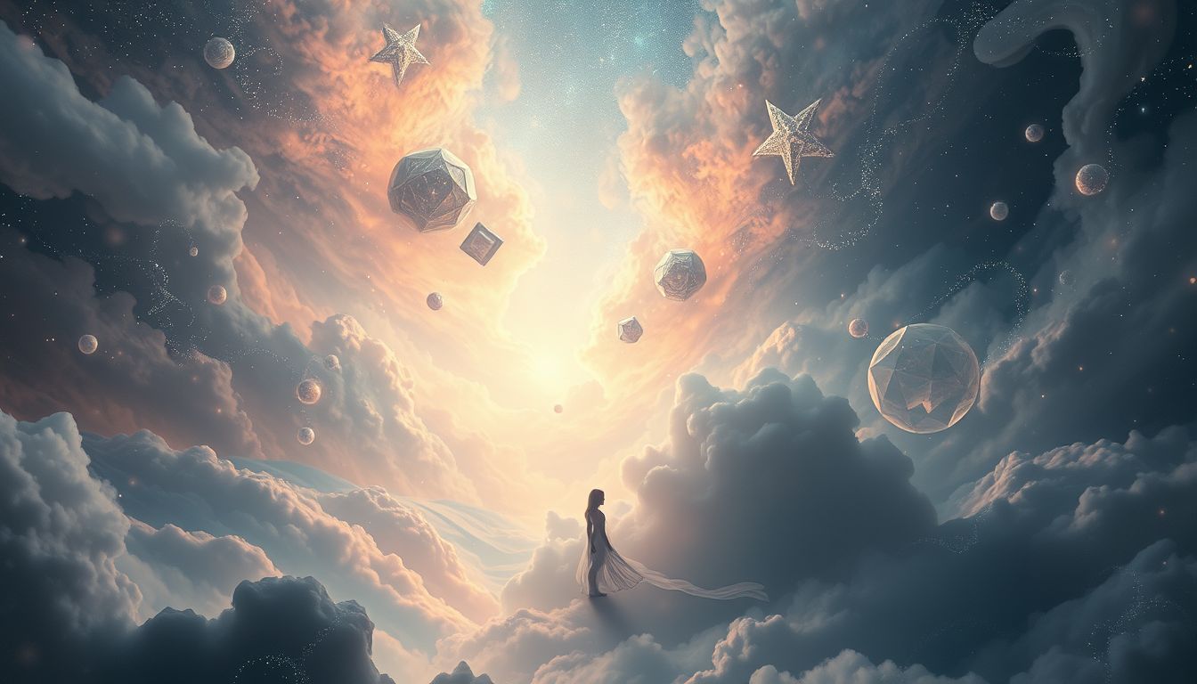 Hinuntersehen symbolisiert oft Selbstreflexion und innere Kontrolle im Traum.