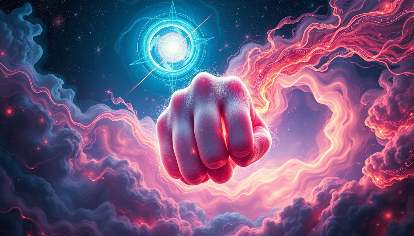 Jemandem den Daumen abbeißen symbolisiert starke Aggression und Machtkampf.