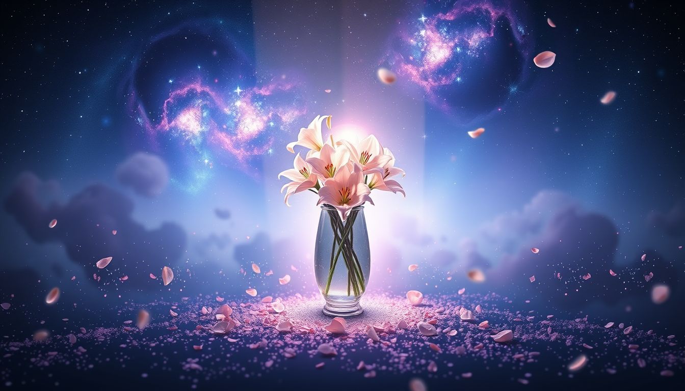 Lilien in Vasen symbolisieren Reinheit, Eleganz und tiefe Wertschätzung.