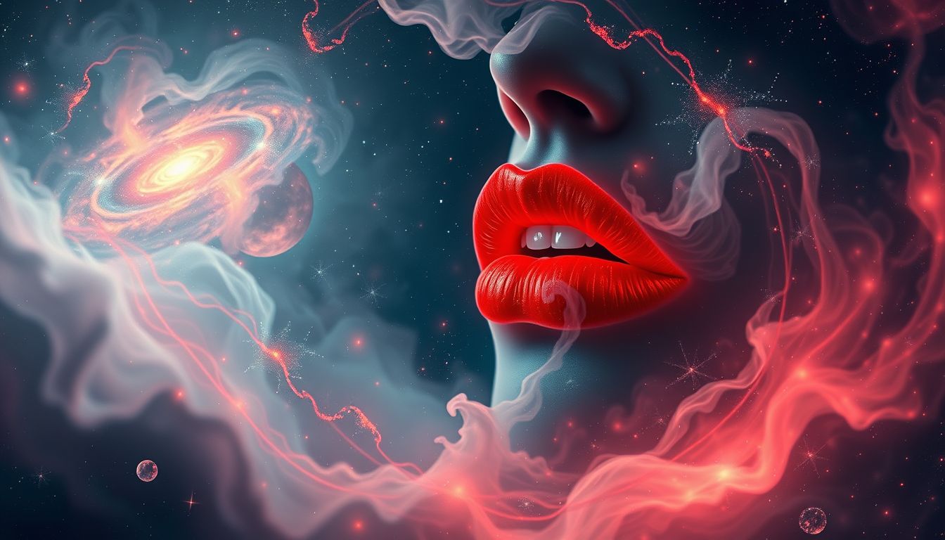 Scharlachrote Lippen symbolisieren im Traum oft verführerische Geheimnisse.
