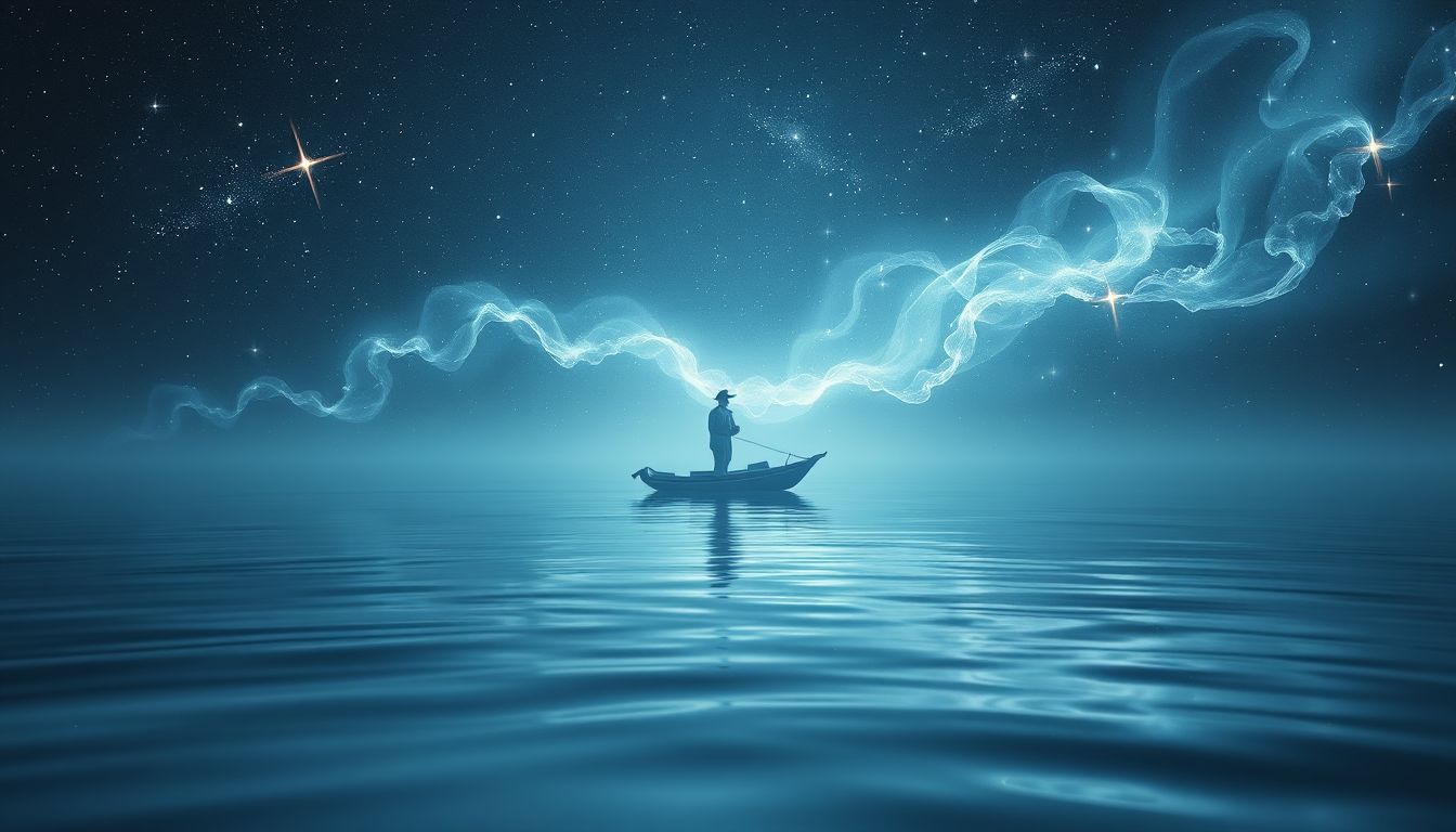 Ein Seemann in ruhiger See symbolisiert innere Ruhe und Gelassenheit.