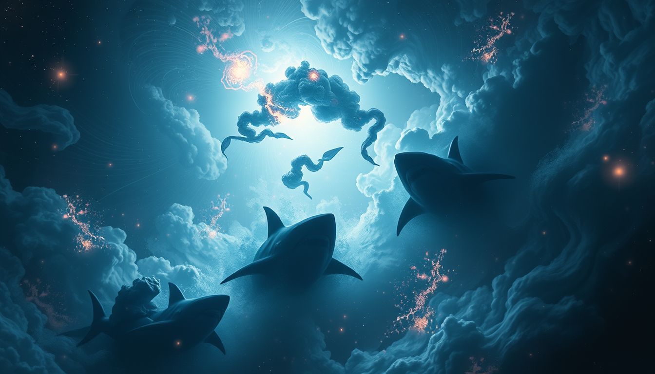 Tauchen mit Haien symbolisiert oft mutige Konfrontation mit Ängsten.