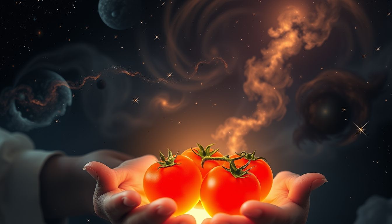 Tomaten ernten symbolisiert Belohnung nach geduldiger, harter Arbeit.