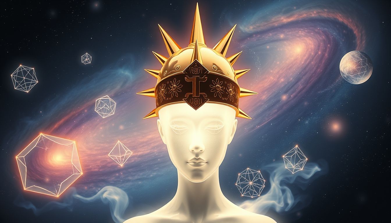 Eine glänzende Pickelhaube symbolisiert Macht und Selbstbewusstsein im Traum.