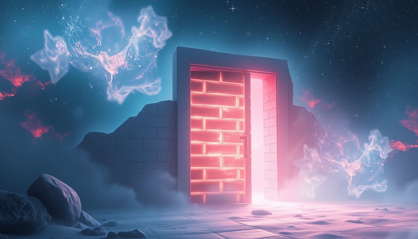 Eine zugemauerte Tür symbolisiert oft blockierte Lebensmöglichkeiten.