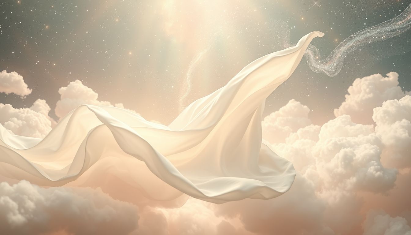 Reiner weißer Baumwollstoff symbolisiert Reinheit und neue Anfänge im Traum.