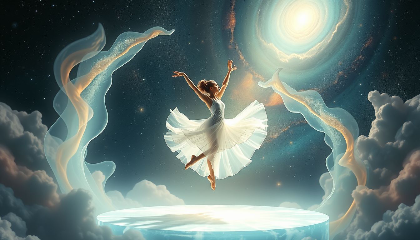 Auf einer Bühne zu tanzen symbolisiert Selbstbewusstsein und Ausdruckskraft.