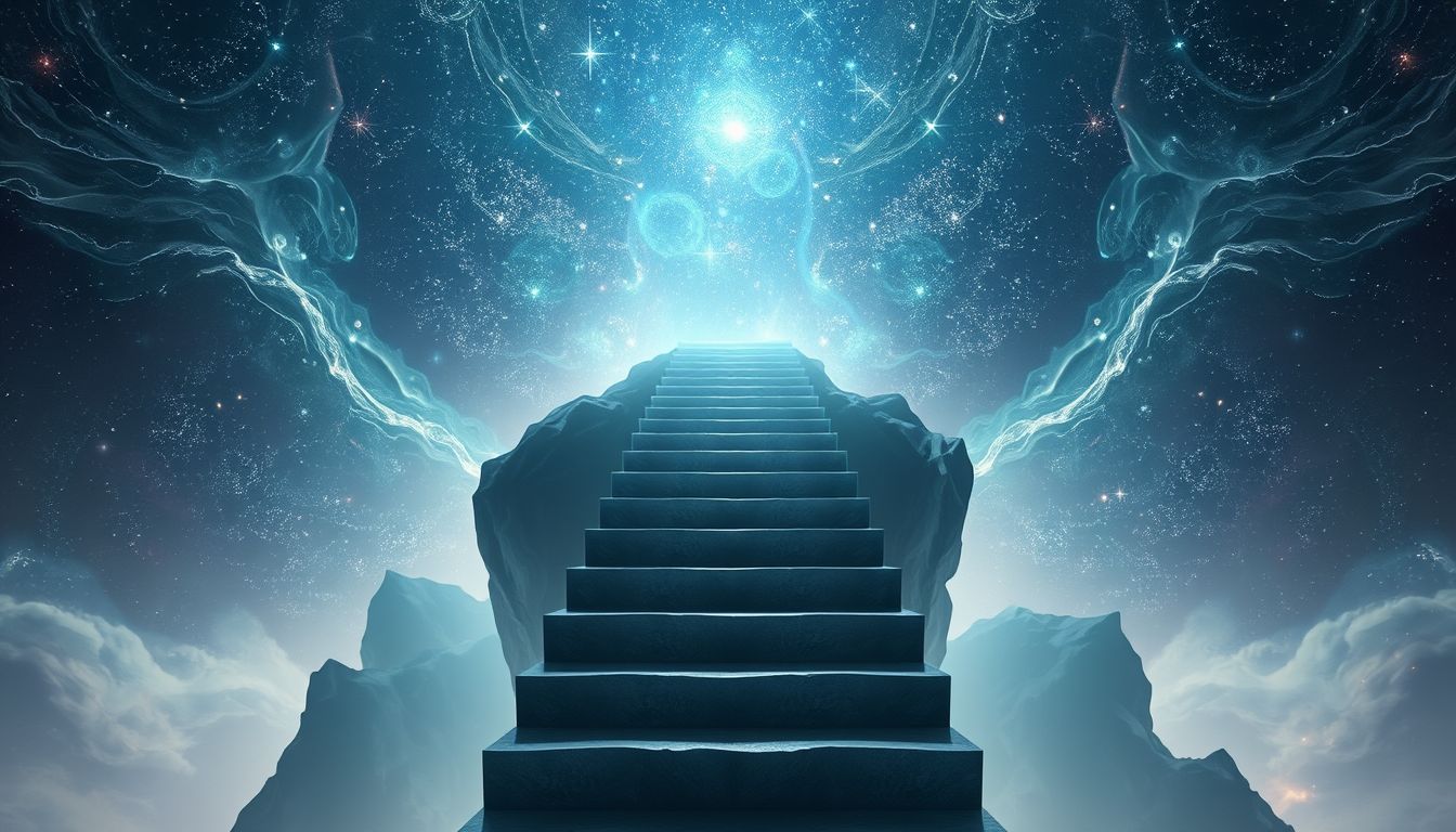 Eine Hühnerstalltreppe ohne Geländer symbolisiert unsicheren Lebensweg.