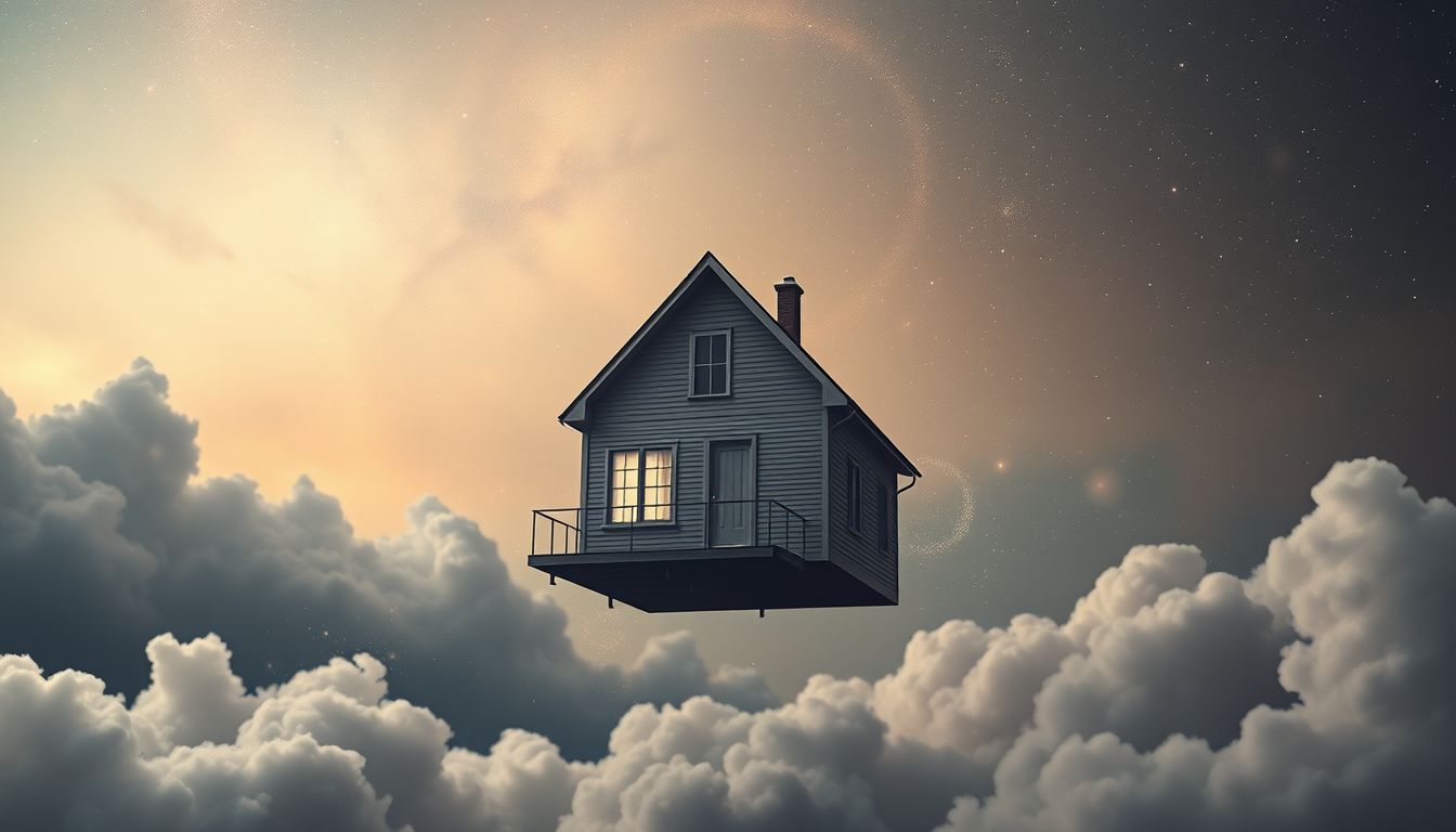 Ein fensterloses altes Haus symbolisiert verborgene Ängste und Geheimnisse.