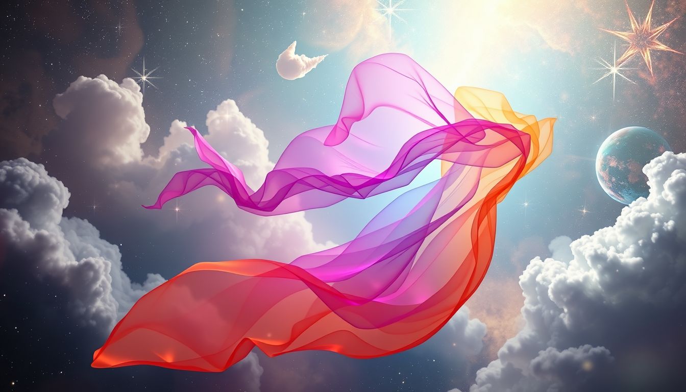 Bunte Kleidung im Traum symbolisiert Lebensfreude und Individualität.