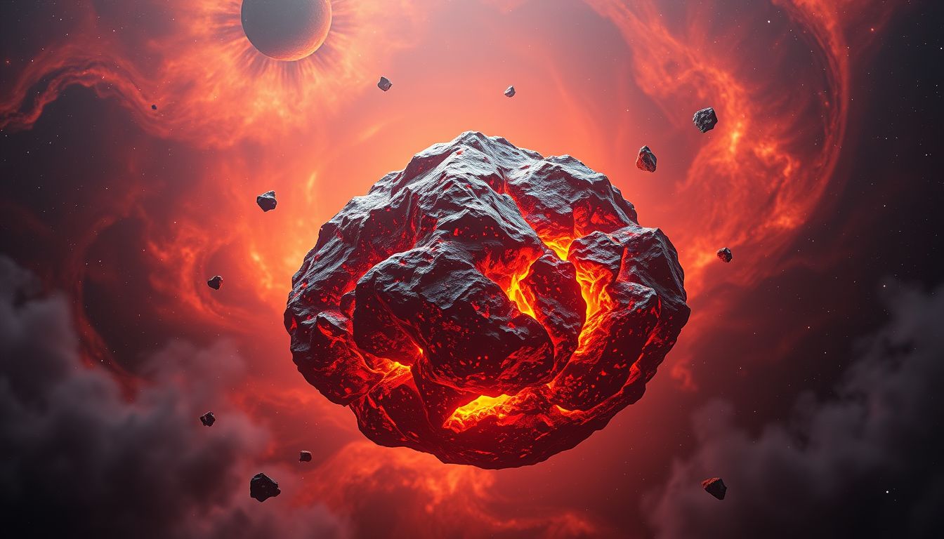 Glühendes Lavagestein symbolisiert innere Kraft und transformative Energie.