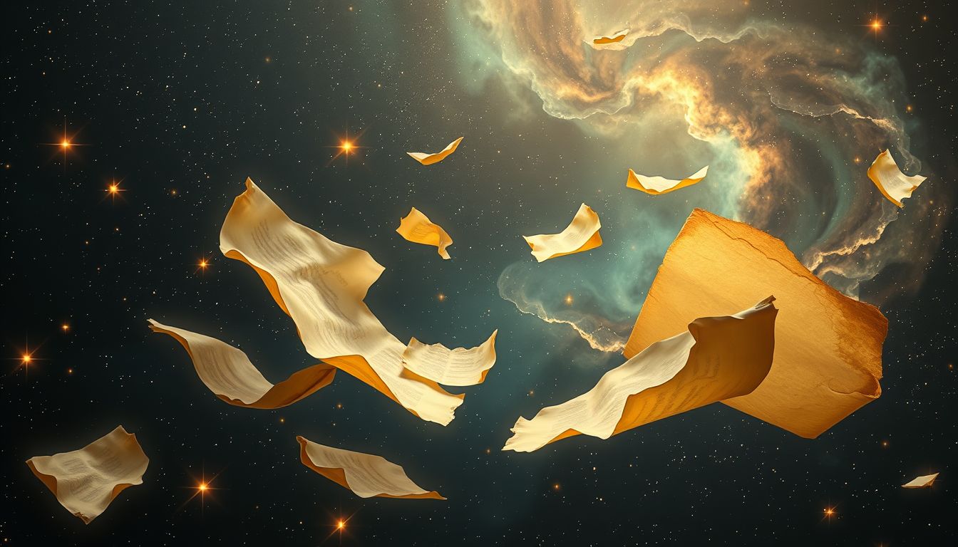 Fehlende Seiten im Manuskript symbolisieren vergessene oder verdrängte Erinnerungen.