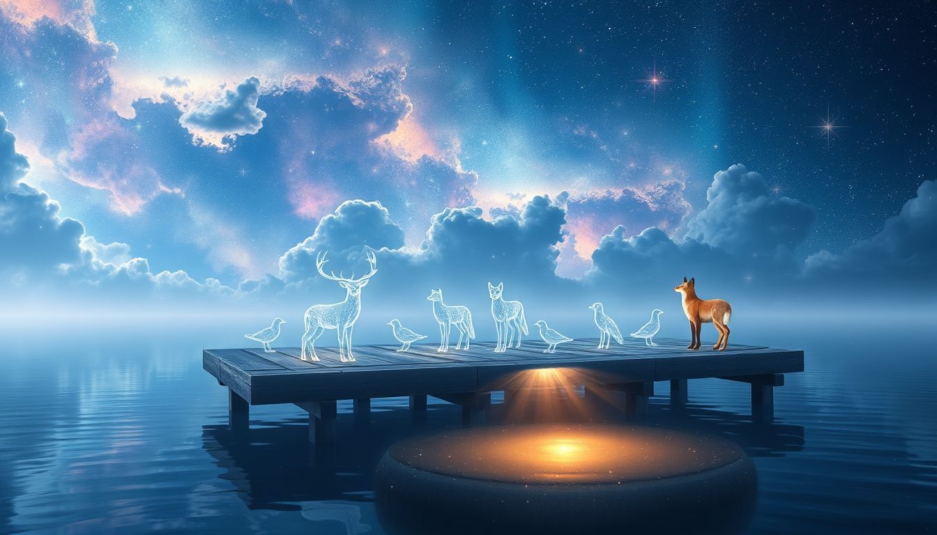 Tiere an der Anlegestelle symbolisieren intuitive Gefühle und Freiheit.