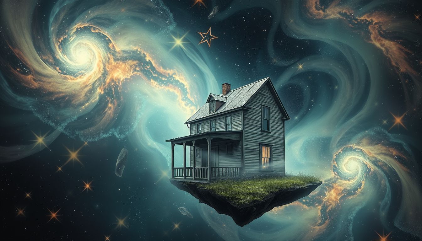 Ein altes Haus symbolisiert oft vergessene Erinnerungen und vergangene Leben.