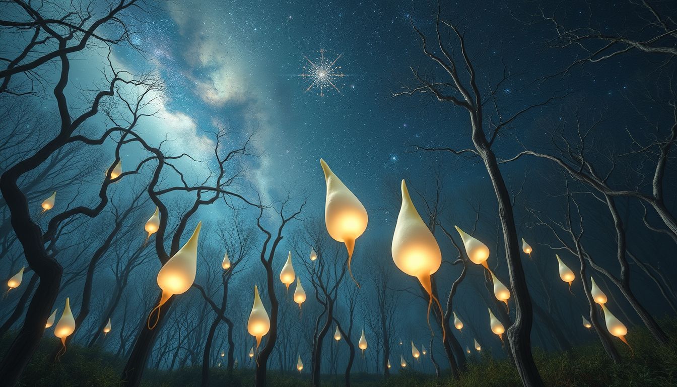 Traum 17 symbolisiert unerwartete Schätze und innere Entdeckungen im Wald.