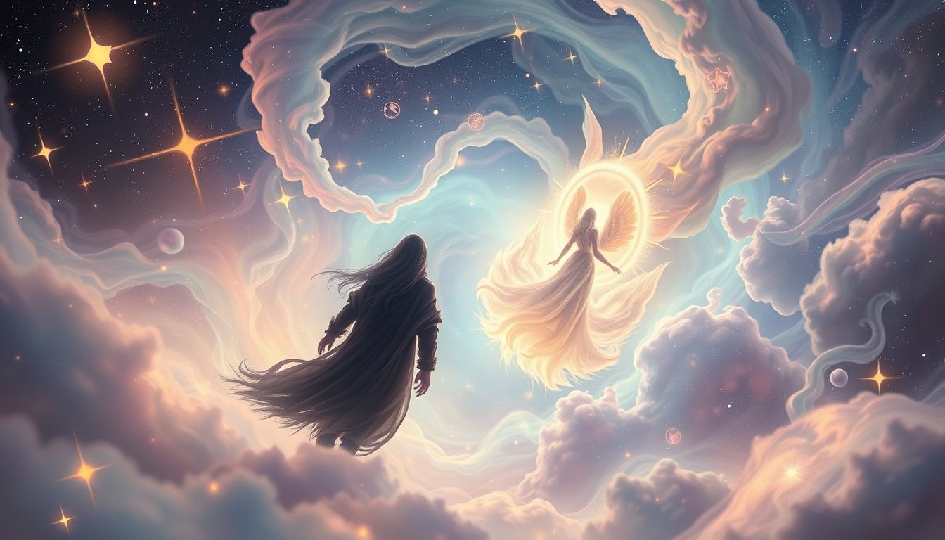 Ein verfolgender Schamane symbolisiert innere Konflikte und Veränderung.