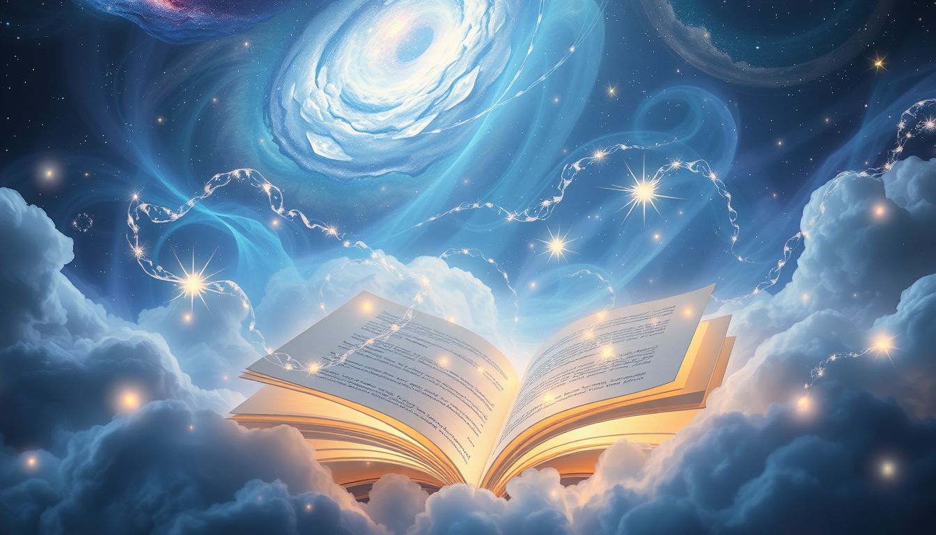 Ein sich veränderndes Manuskript symbolisiert persönliche Entwicklung und Wandel.