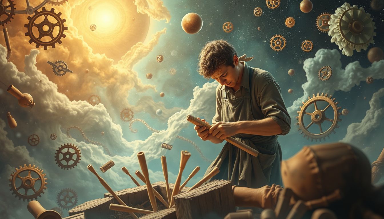 Ein fleißiger Müllergehilfe symbolisiert produktive Zusammenarbeit und Fortschritt.