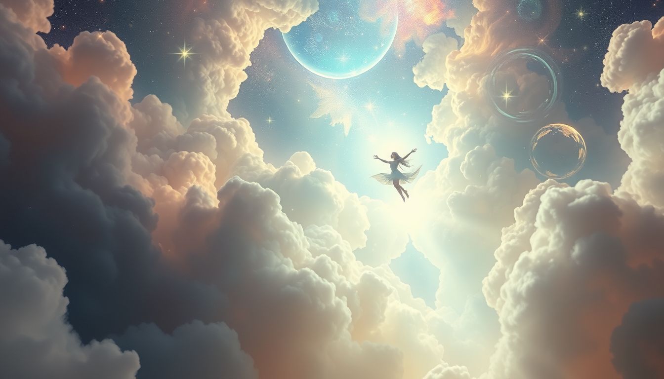 Im Traum Himmel zu besteigen symbolisiert spirituelles Wachstum und Freiheit.