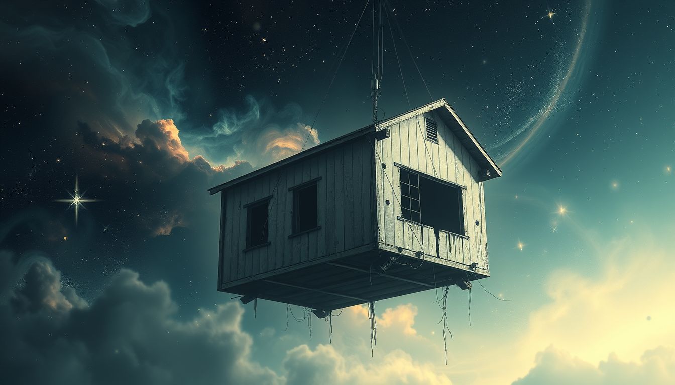 Verlassene Unterkunft im Traum symbolisiert oft innere Unsicherheit und Isolation.