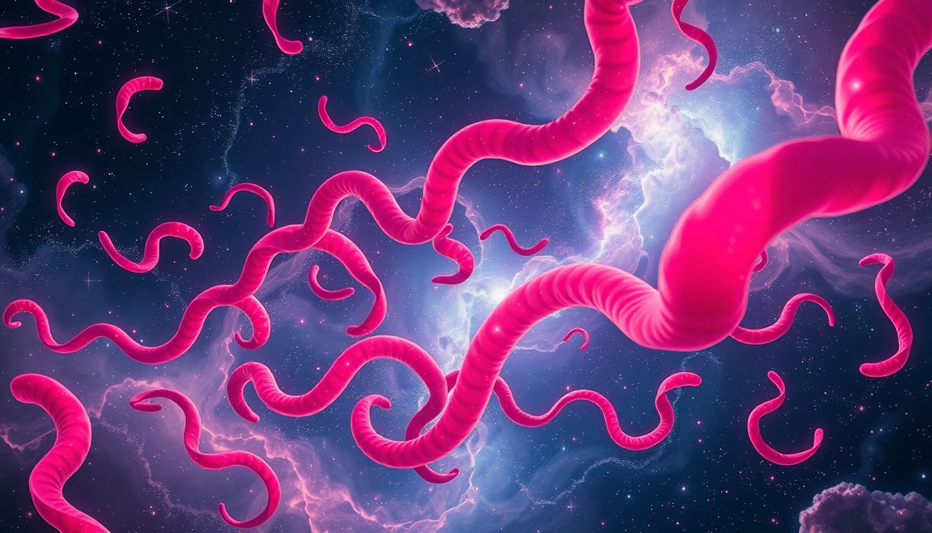 Viele Karminwürmer im Traum symbolisieren innere Unruhe und Wandel.