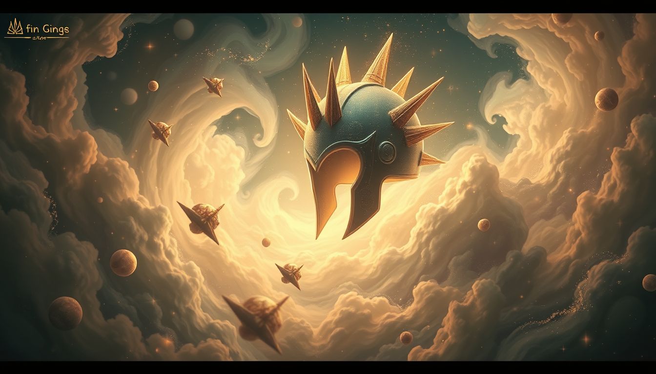 Eine fliegende Pickelhaube symbolisiert Freiheit und Machtstreben im Traum.