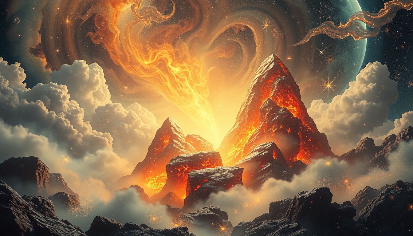 Lavagestein symbolisiert im Traum oft innere Transformation und Neubeginn.