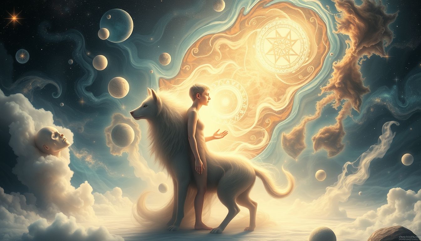 Im Traum symbolisiert Tierverwandlung schamanische Kraft und Transformation.