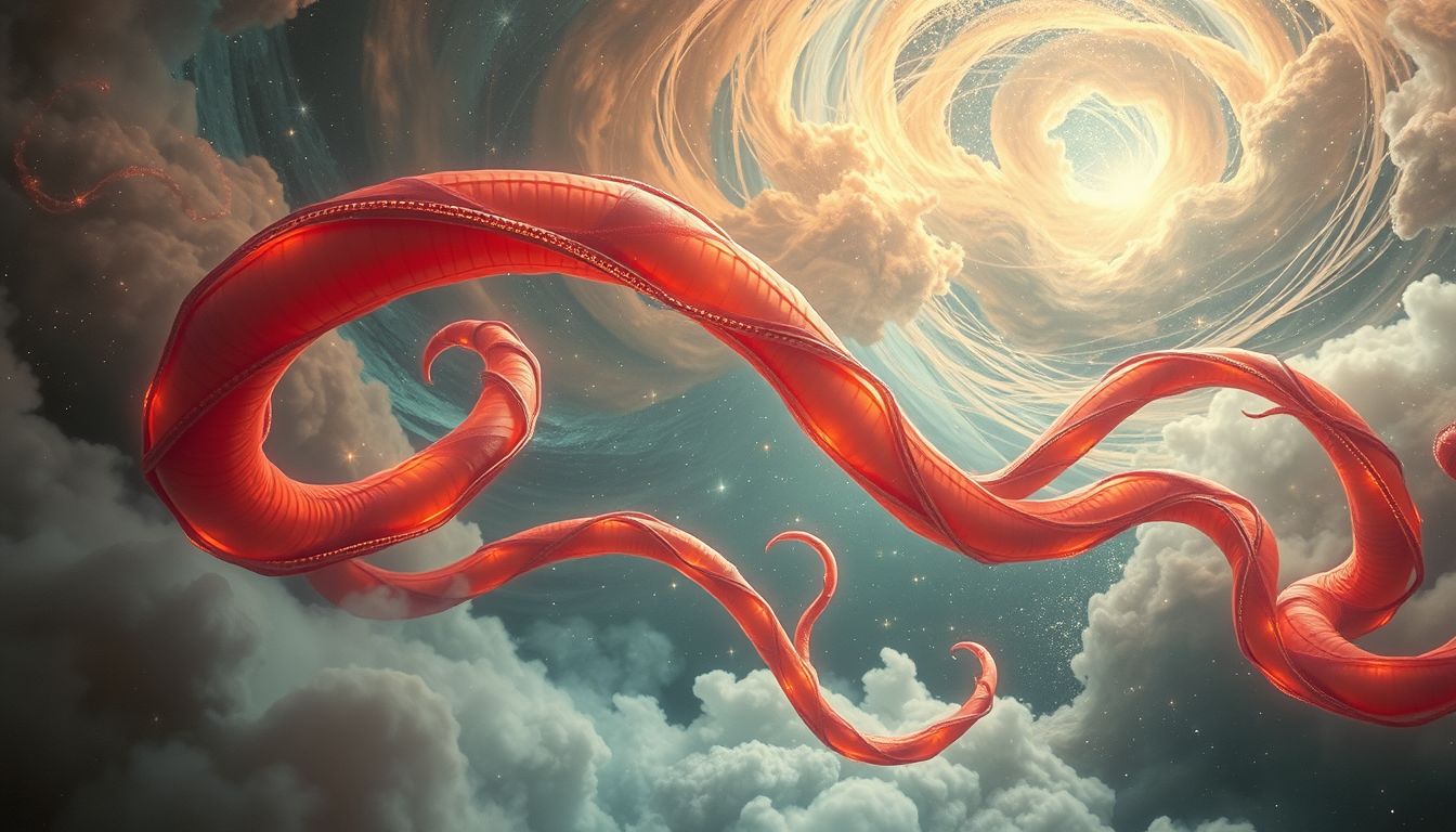 Riesige Karminwürmer symbolisieren tief verwurzelte Ängste im Traum.