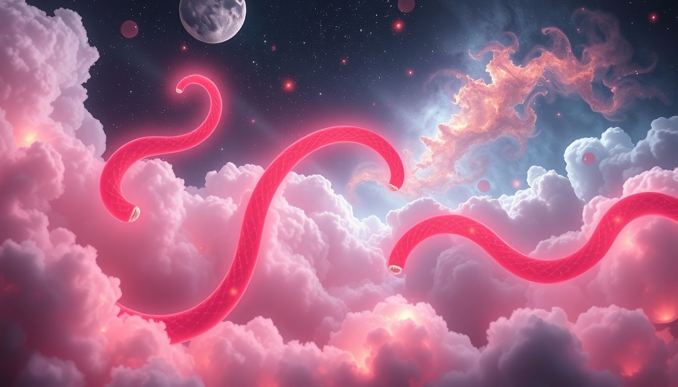 Karminwürmer symbolisieren in Träumen oft verborgene kreative Energie.