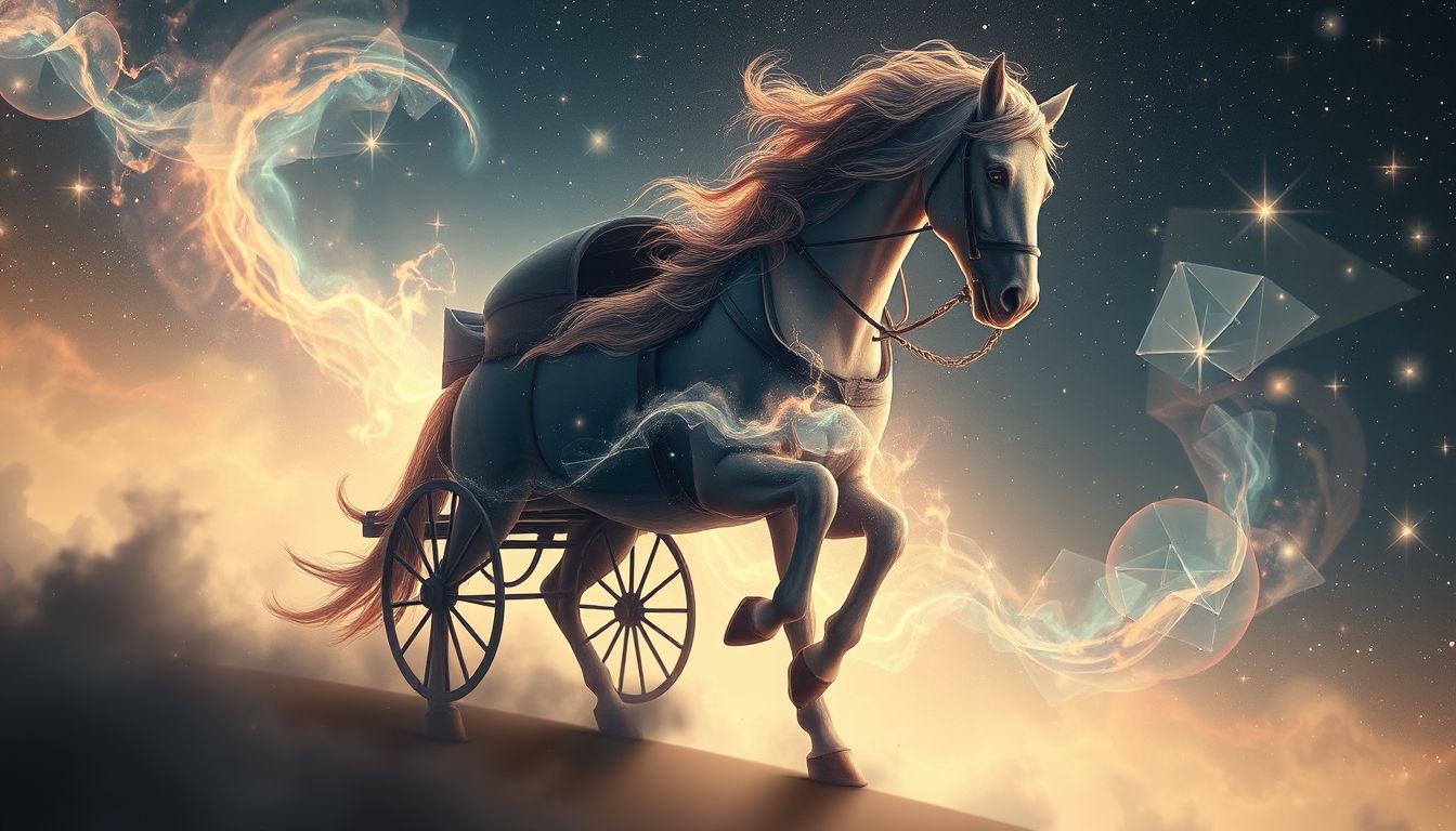Ein Postkutschenpferd im Traum symbolisiert oft persönliche Transformation.
