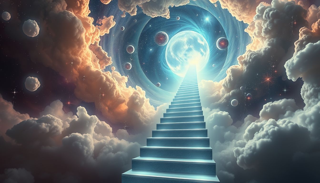 Das Hochsteigen symbolisiert Fortschritt und Überwindung von Herausforderungen.