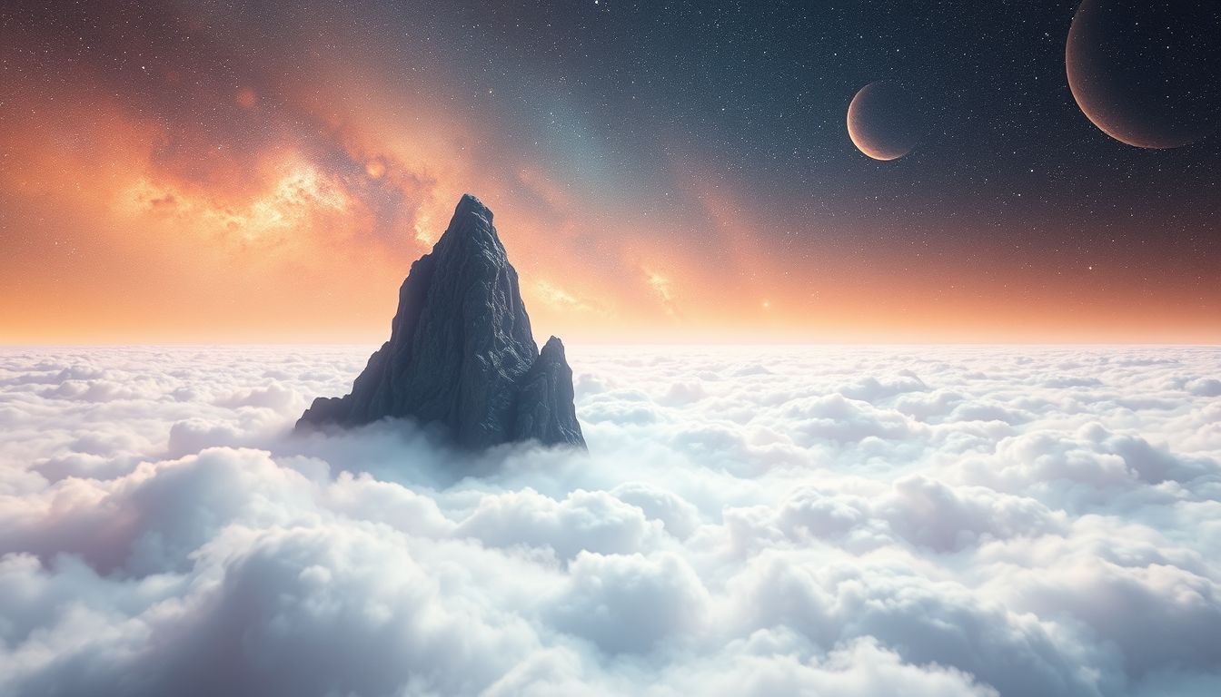 Auf hohem Felsen am Meer symbolisiert Klarheit und Freiheit im Traum.