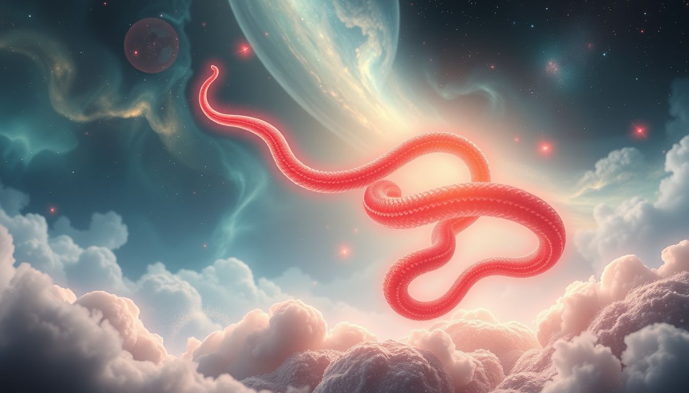 Karminwürmer symbolisieren im Traum oft einen Neubeginn im Leben.