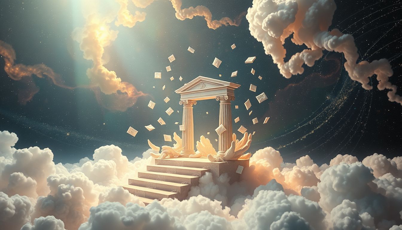 Ein einstürzende Kanzel symbolisiert den Verlust von Autorität und Sicherheit.