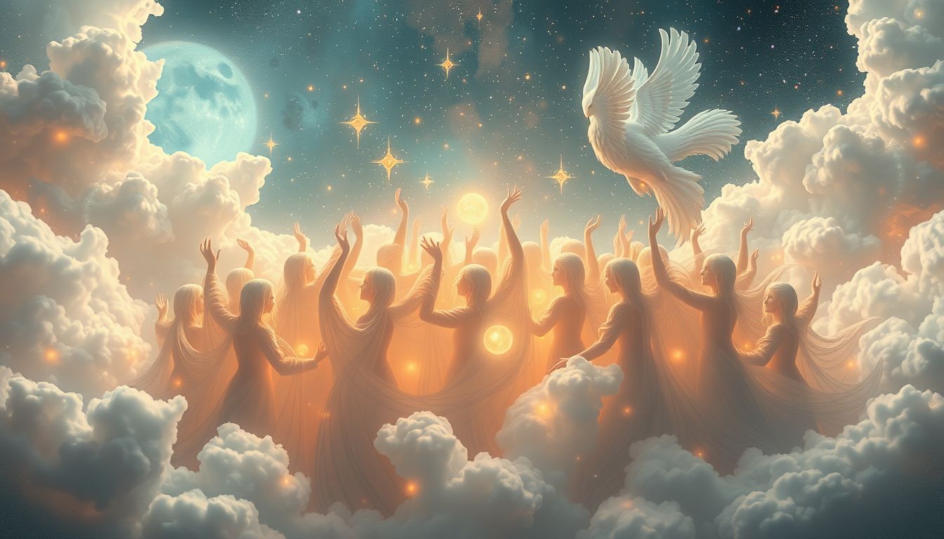 Ein friedlicher Mob symbolisiert kollektive Harmonie und gemeinsames Ziel.
