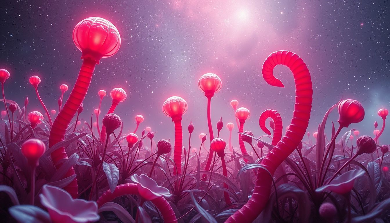 Karminwürmer im Garten symbolisieren verborgene kreative Energie und Wachstum.