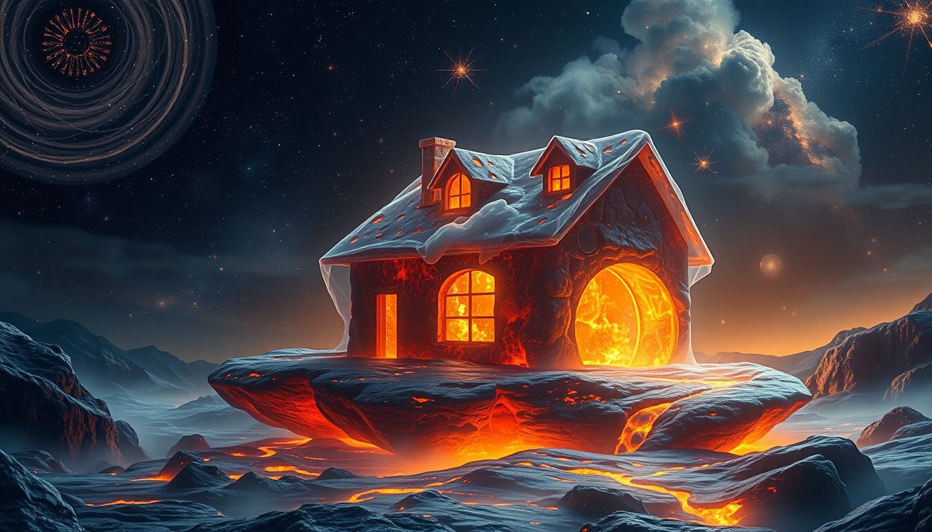 Lavagestein im Haus symbolisiert innere Stärke und seelische Transformation.