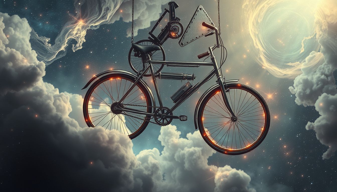 Ein kaputtes Fahrrad symbolisiert oft innere Blockaden und Hindernisse.