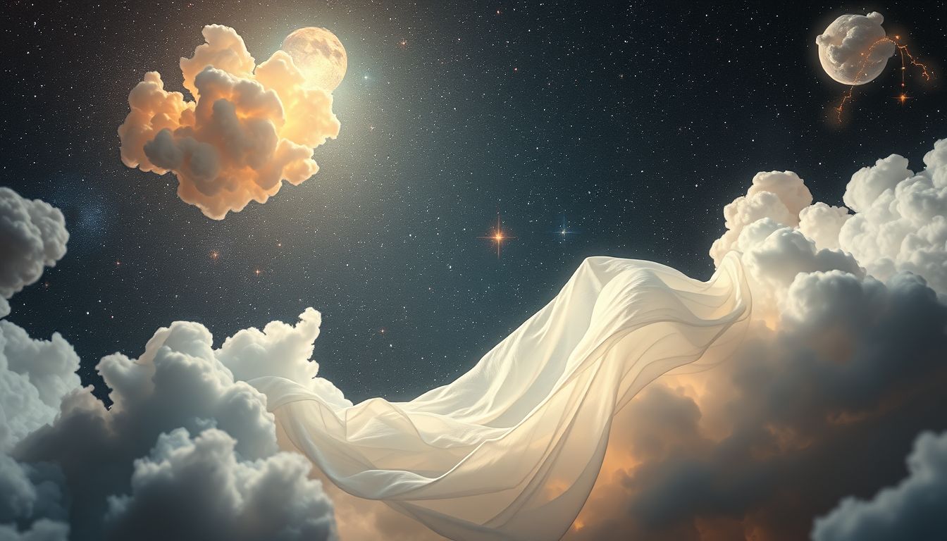 Traum von Linnenbettwäsche symbolisiert Reinheit und innere Harmonie.