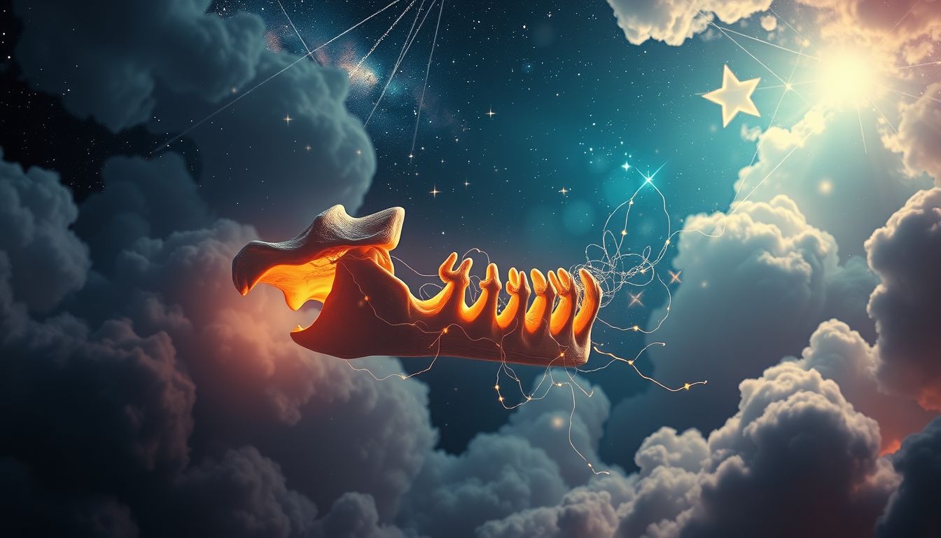 Schmerzen im Kiefertraum symbolisieren oft unterdrückten Ärger oder Stress.