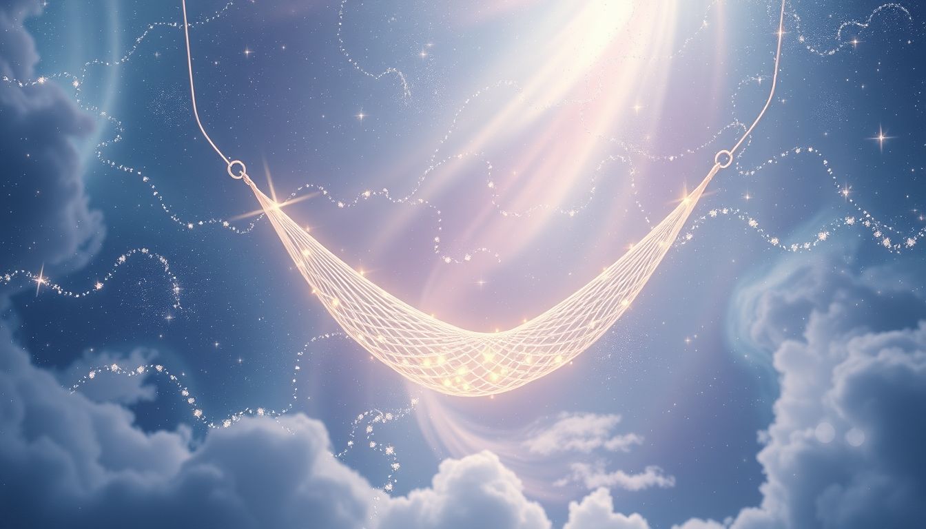 Das Umbetten in eine Hängematte symbolisiert Sehnsucht nach Entspannung.