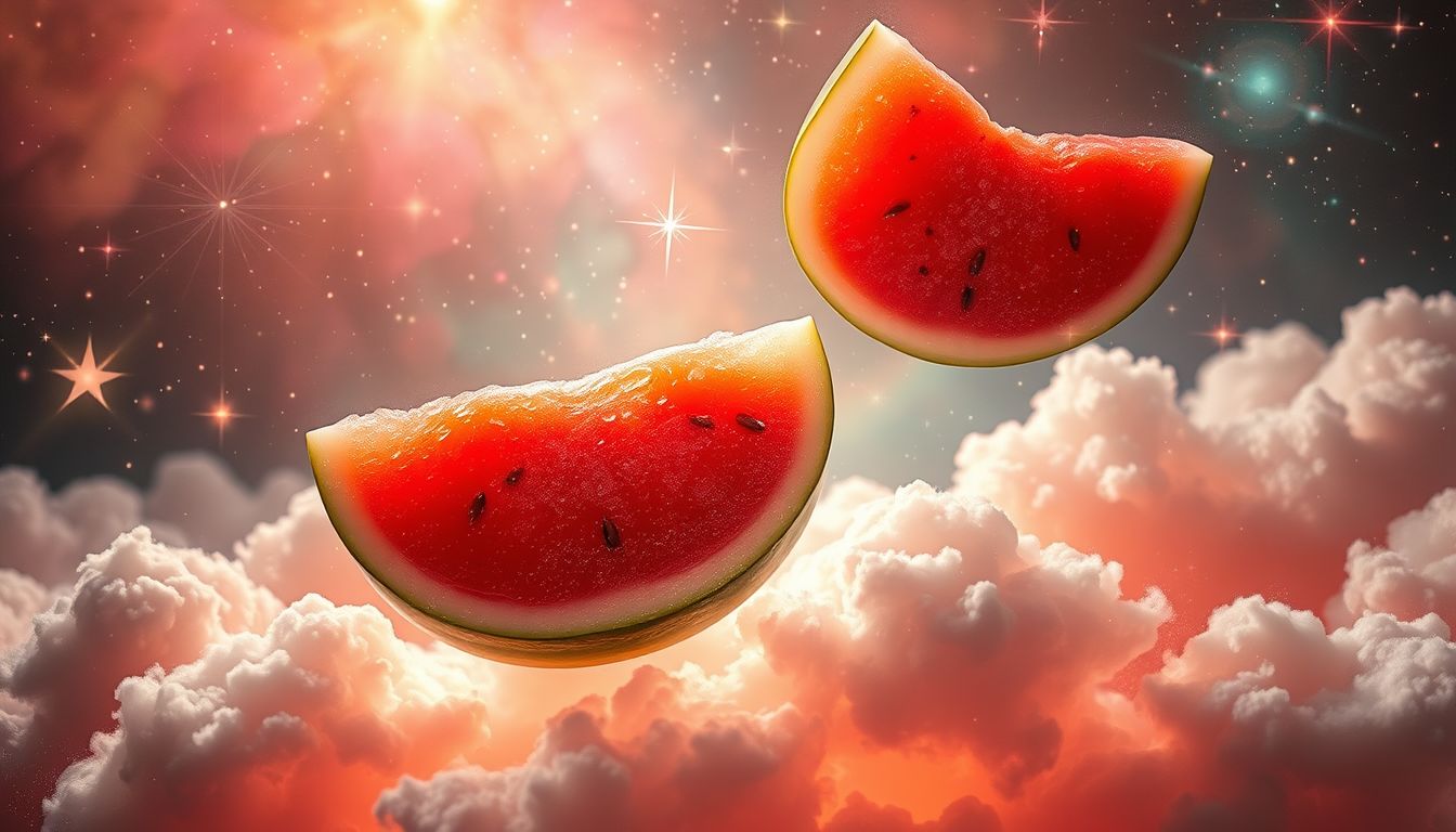 Wassermelonen symbolisieren süßen Genuss und lebensfrohe Sinnesfreuden.