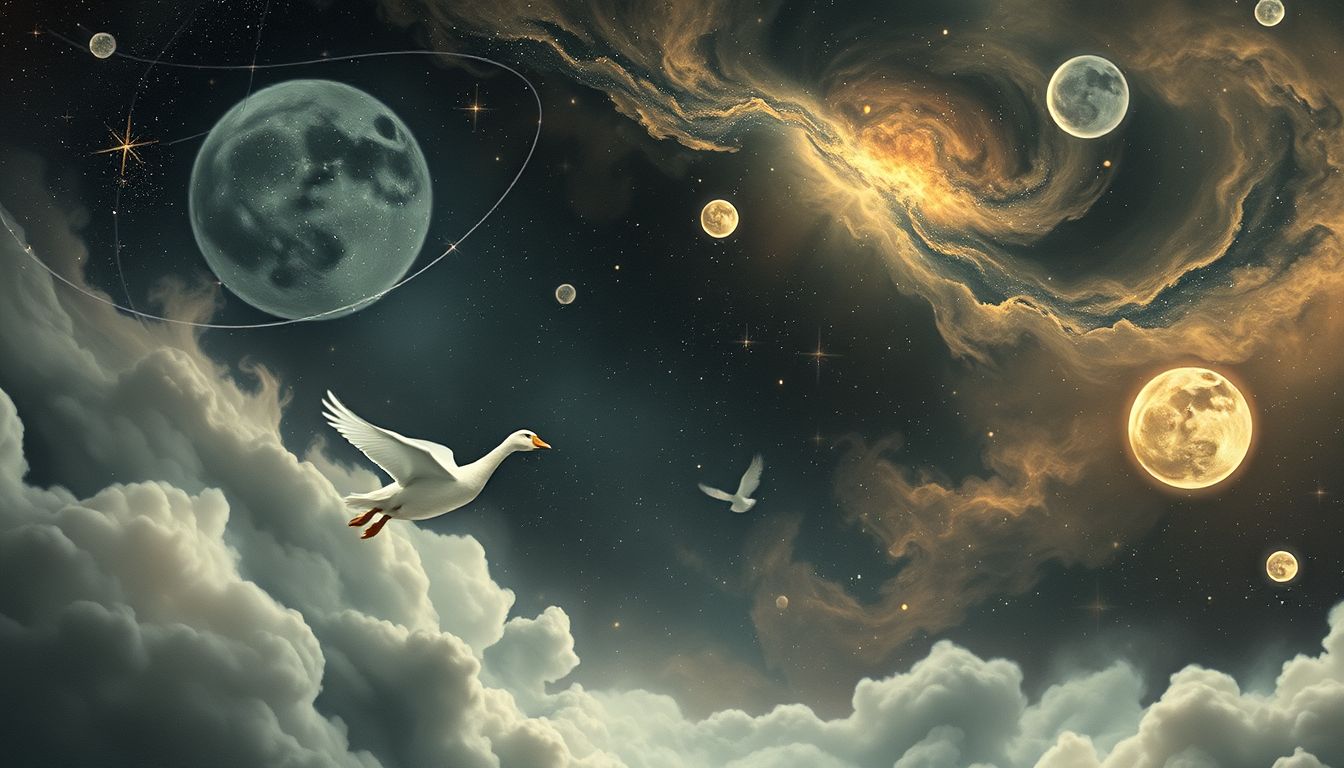 Eine einsame Gans symbolisiert oft Sehnsucht nach Nähe und Geborgenheit.