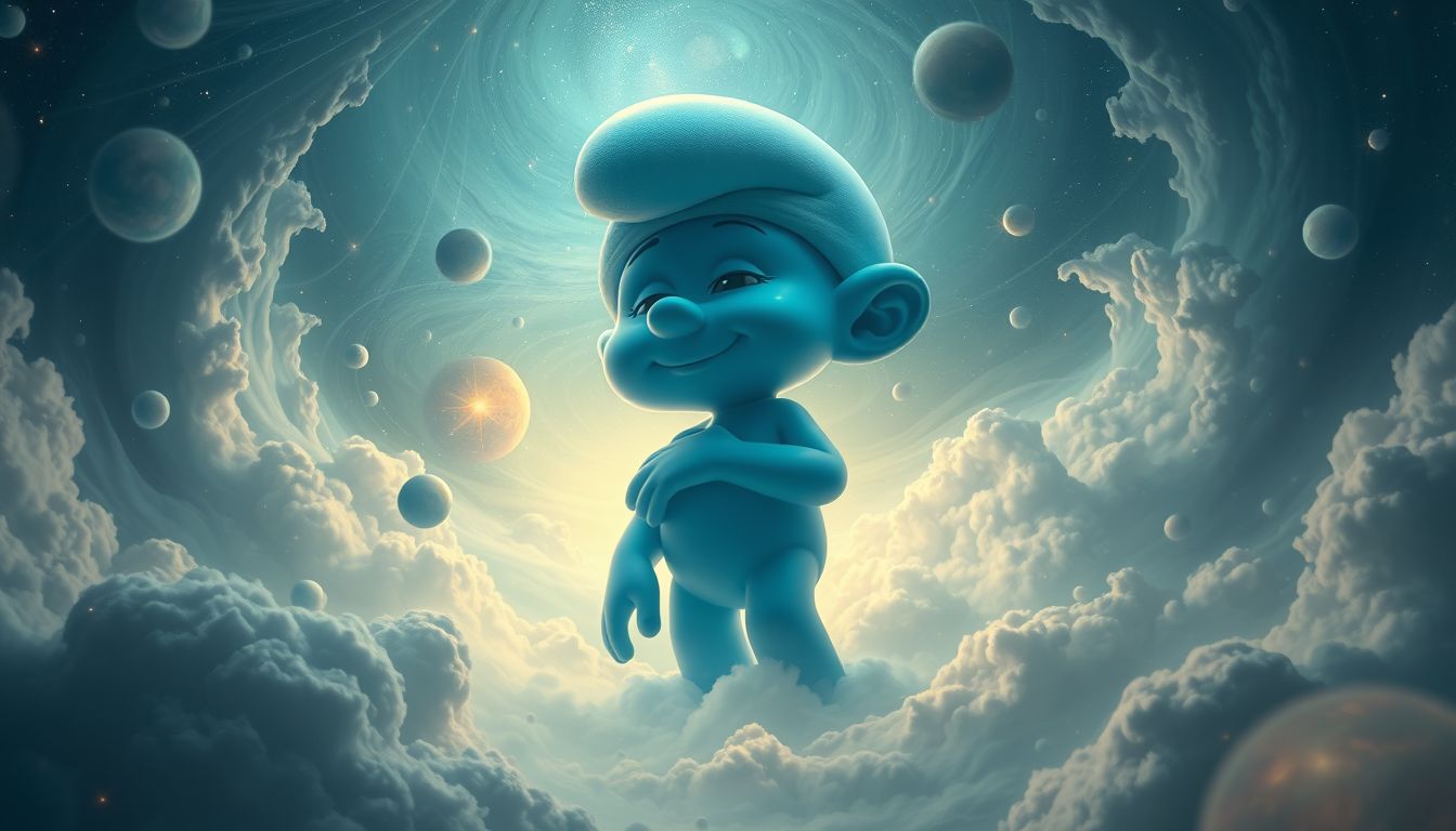 Ein riesiger Schlumpf symbolisiert unerwartete Macht und Schutz im Traum.